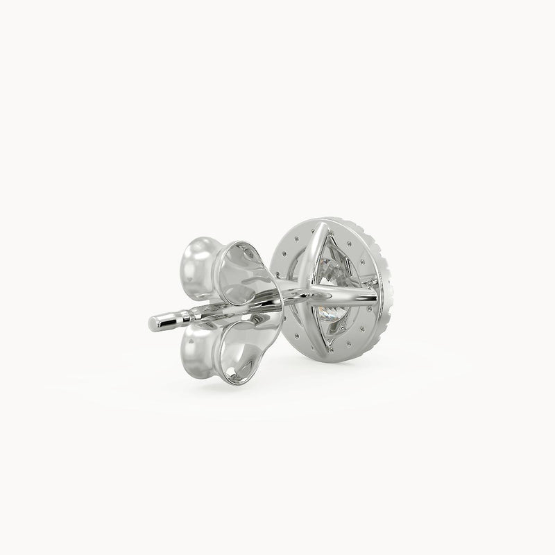Halo Diamond Studs 0.50ct - Avita Jewellery
