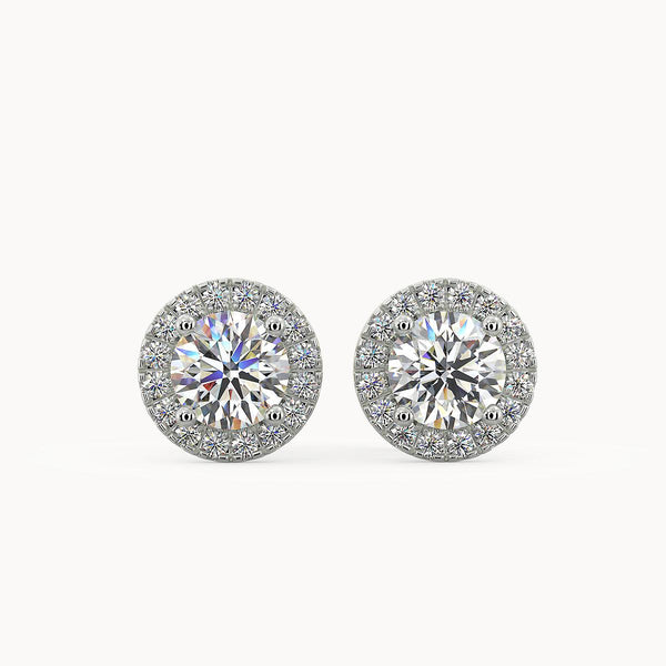 Halo Diamond Studs - 0.70ct - Avita Jewellery