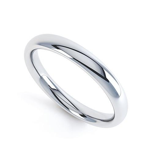 Ladies 3mm Medium Court Wedding Ring - Avita Jewellery