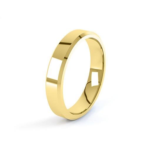 Mens 4mm Bevelled Court - Avita Jewellery