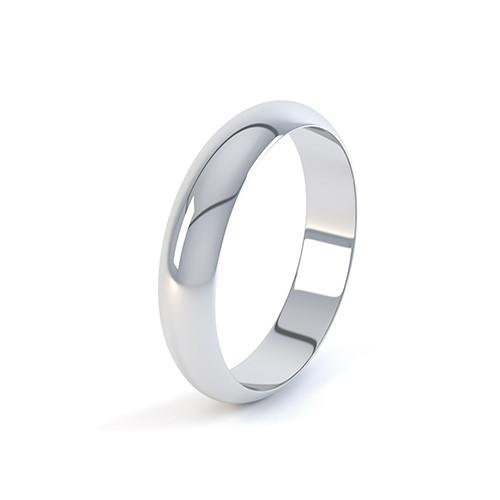 Mens 4mm D Shape - Avita Jewellery