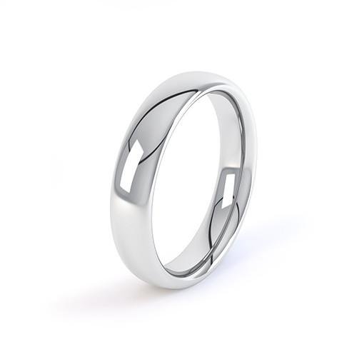 Mens 4mm Medium Court Wedding Ring - Avita Jewellery