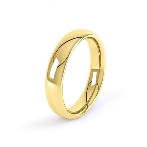 Mens 5mm Medium Court Wedding Ring - Avita Jewellery