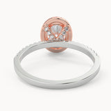 Pinks Oval Halo Moissanite - Avita Jewellery
