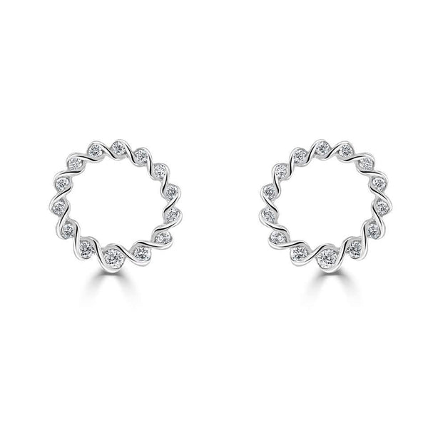 Ribbon Diamond Earrings - Avita Jewellery