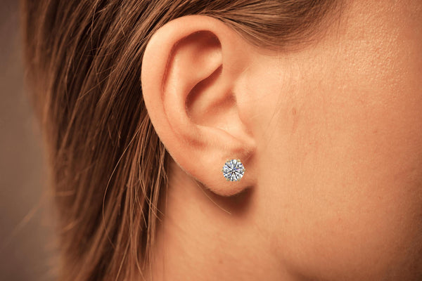 Six Prong Diamond Stud Earrings - Avita Jewellery
